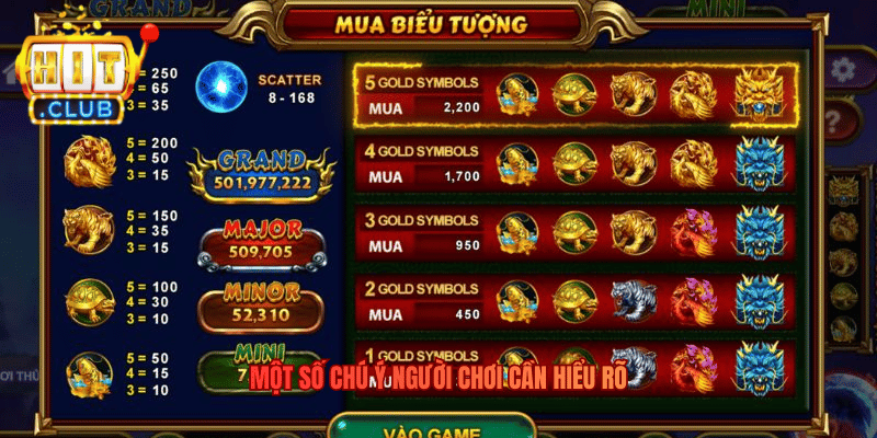 Tứ Linh - Quay Hũ Huyền Bí Với Linh Thú Tại Hitclub Một số chú ý người chơi cần hiểu rõ