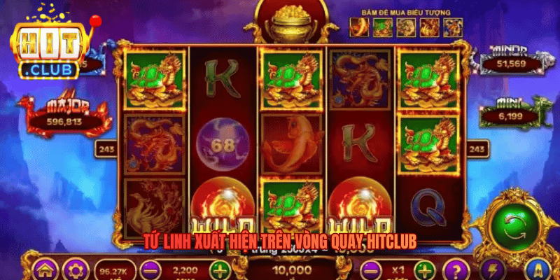 Tứ Linh - Quay Hũ Huyền Bí Với Linh Thú Tại Hitclub Tứ Linh xuất hiện trên vòng quay Hitclub